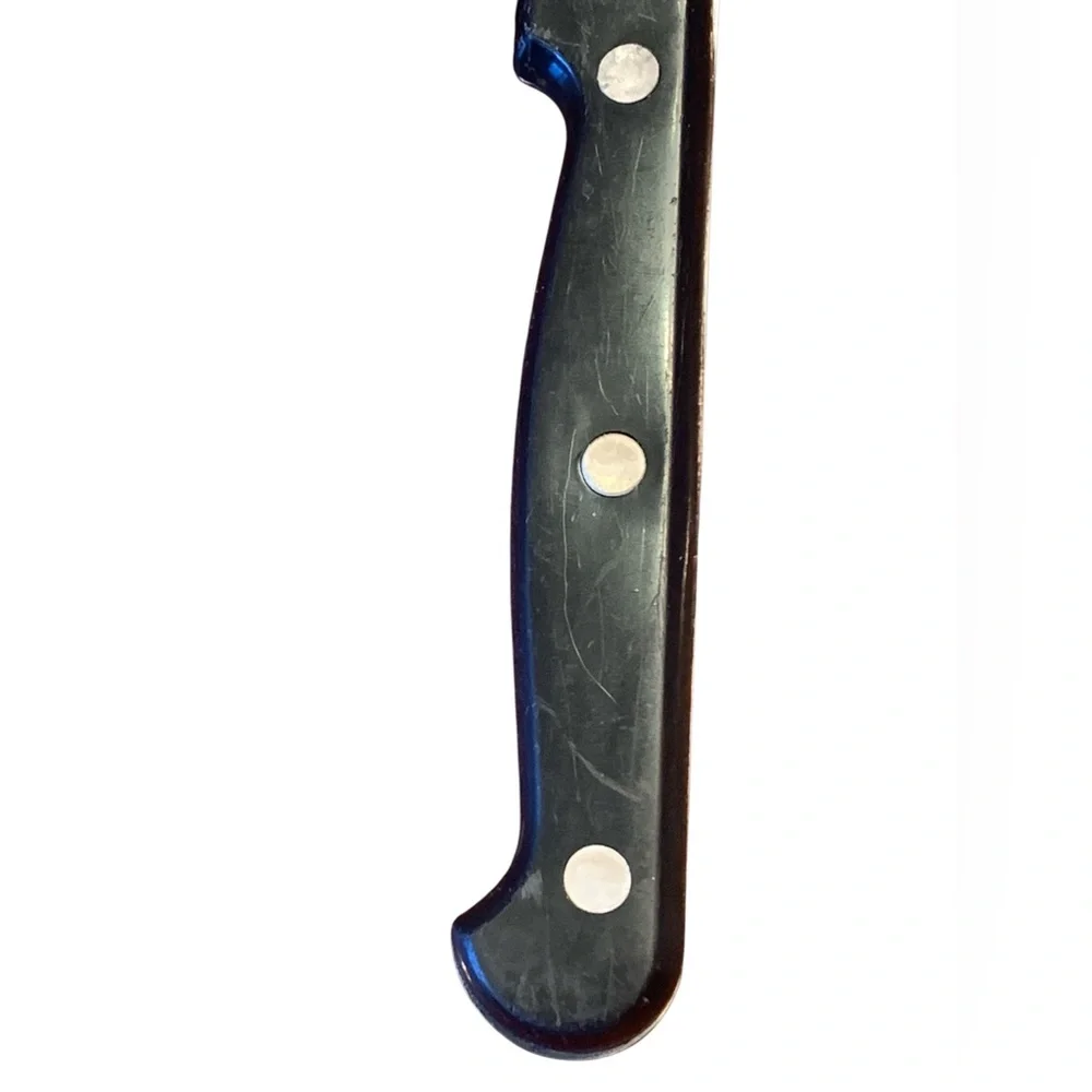 Stainless Steel Kitchen Cheese Cleaver with Black Handle Silverware Cooking Tool